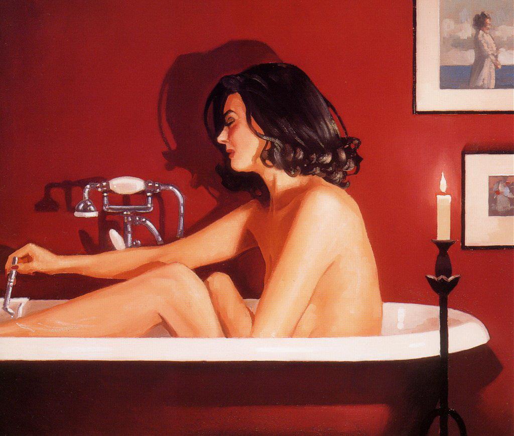 bain qui pleure Contemporain Jack Vettriano Peintures à l'huile